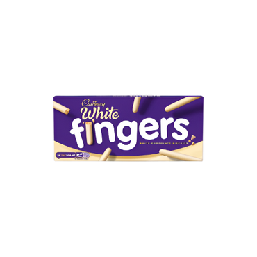 Cadbury White Chocolate Fingers Biscuits 114g – Creamy White Chocolate Coated Biscuits